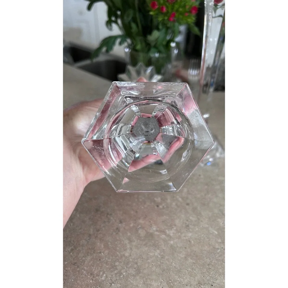 Vintage Mikasa Excelsior Set of‎ 2 Crystal Taper Candle Holders